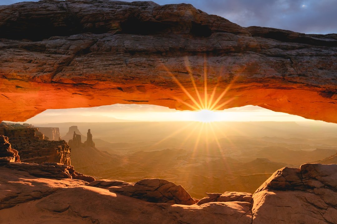 Sunrise through Mesa Arch in Canyonlands National Park